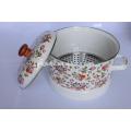 double layer enamel steamer with full color